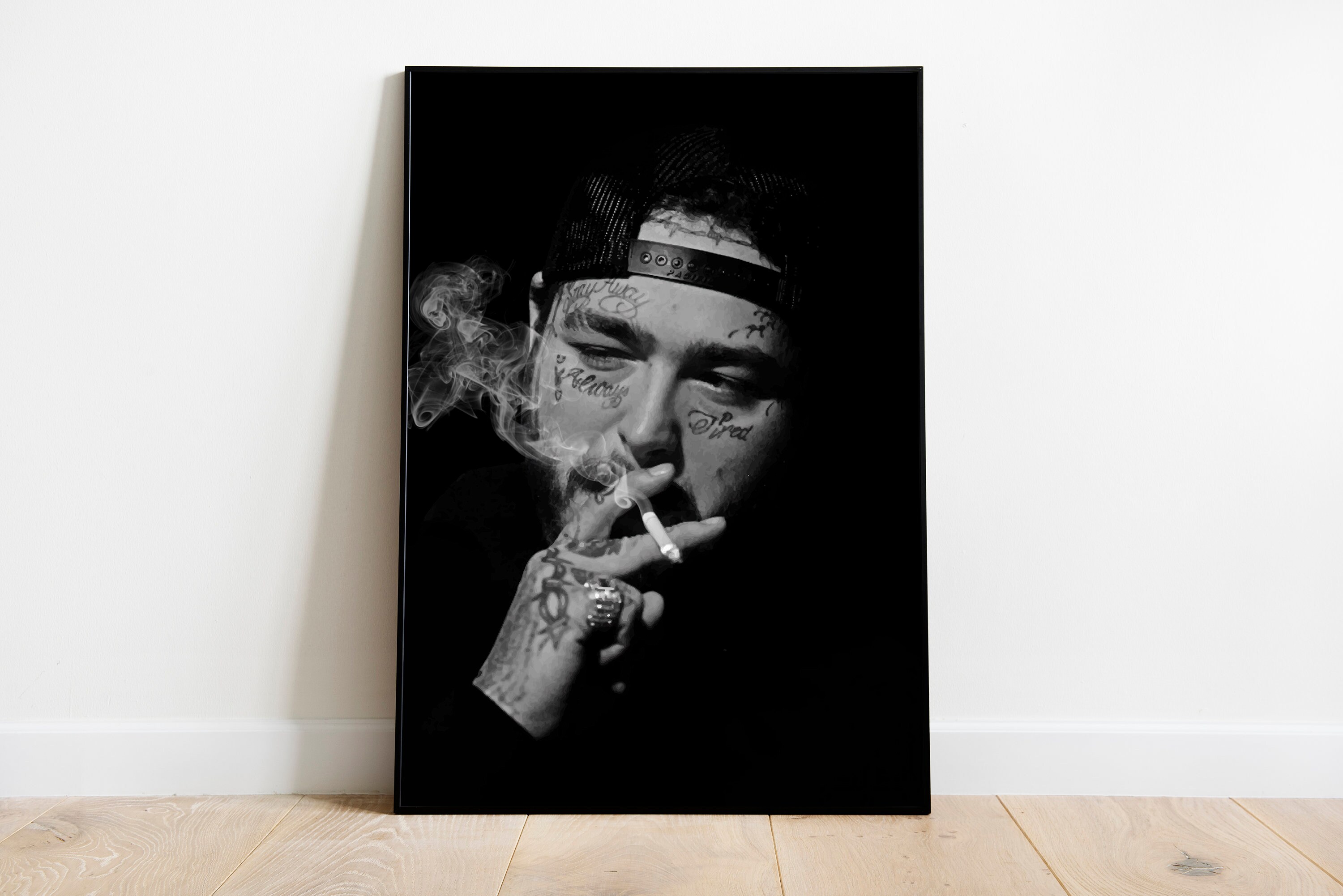 Discover Post Malone Black And White Poster