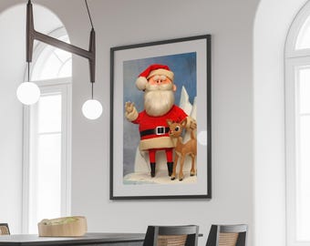 Rudolph the Red Nosed Reindeer Movie Poster: Printable Vintage Wall Art (Digital Download)