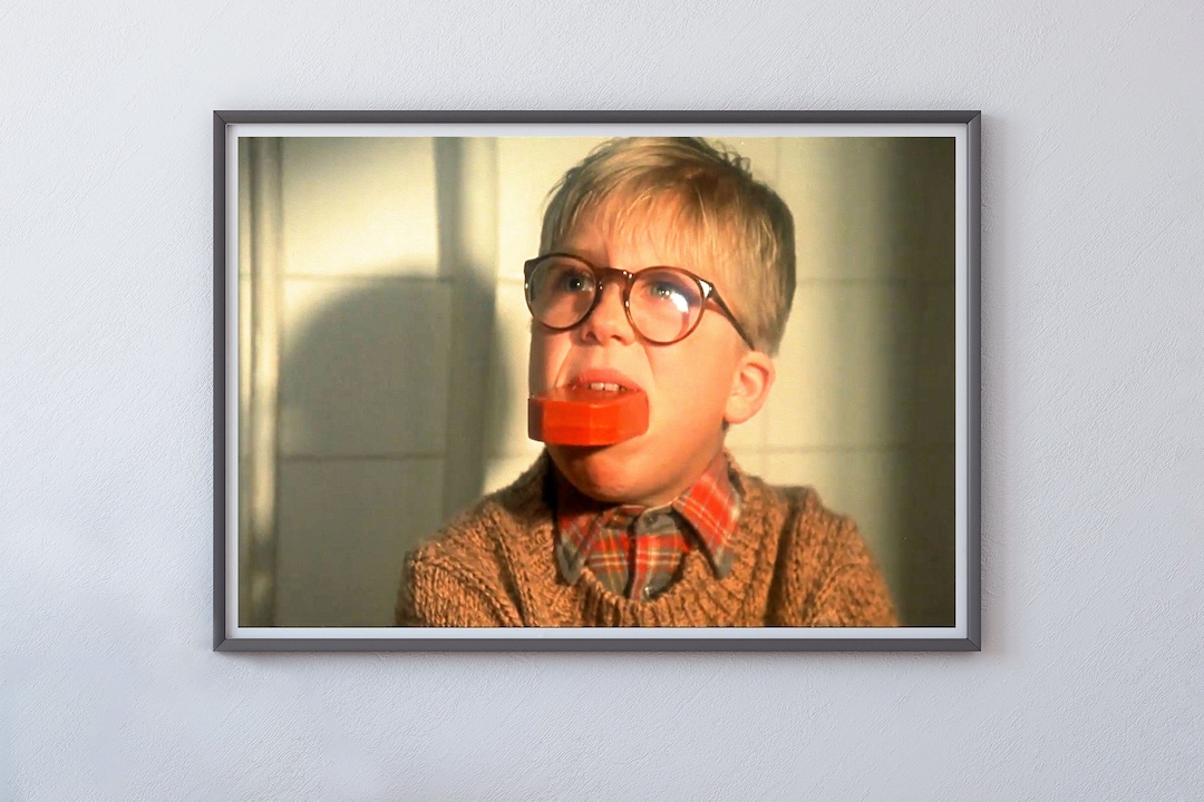 A Christmas Story Poster, Funny Bathroom Wall Art, Oil Painting, Comedy Movie, Printable