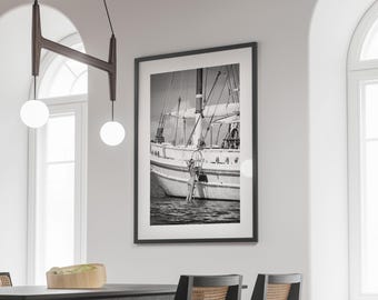 Luxury Yatch Print, Old Money Aesthetic Wall Art, Vintage Sea Photography, Digital Download