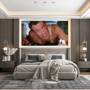 Die Hard Movie Poster John Mcclane, Movie Print, Funny Home Decor, Retro Movie Poster, Funny Wall Art, Farmhouse Decor, Funny Prints, Canvas