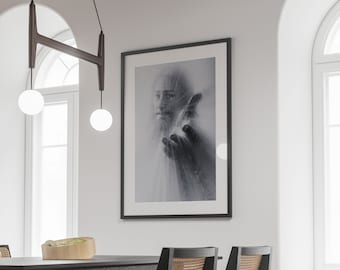 Jesus Christ Art Print, Christian Wall Decor (Digital Download)
