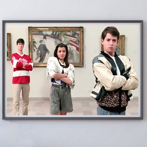 Ferris Buellers Day Off Movie Poster, Digital Oil Painting, Ferris Bueller Print, Movie Poster Print, Funny Wall Art, Movie Theater Decor