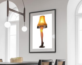 A Christmas Story Movie Poster: Leg Lamp, Printable Wall Art (Digital Download)