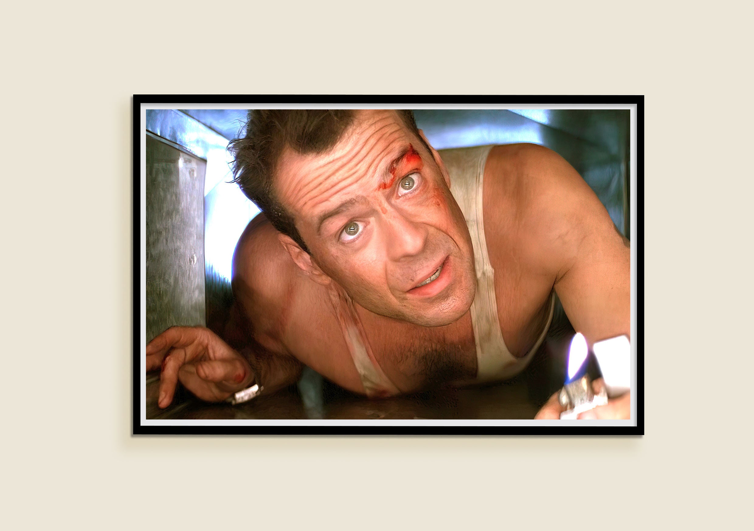Die Hard Movie Poster, John Mcclane, Retro Wall Art (digital