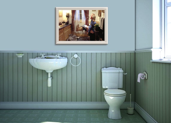 Dumb and Dumber Movie Poster, Funny Bathroom Art (Digital Download)
