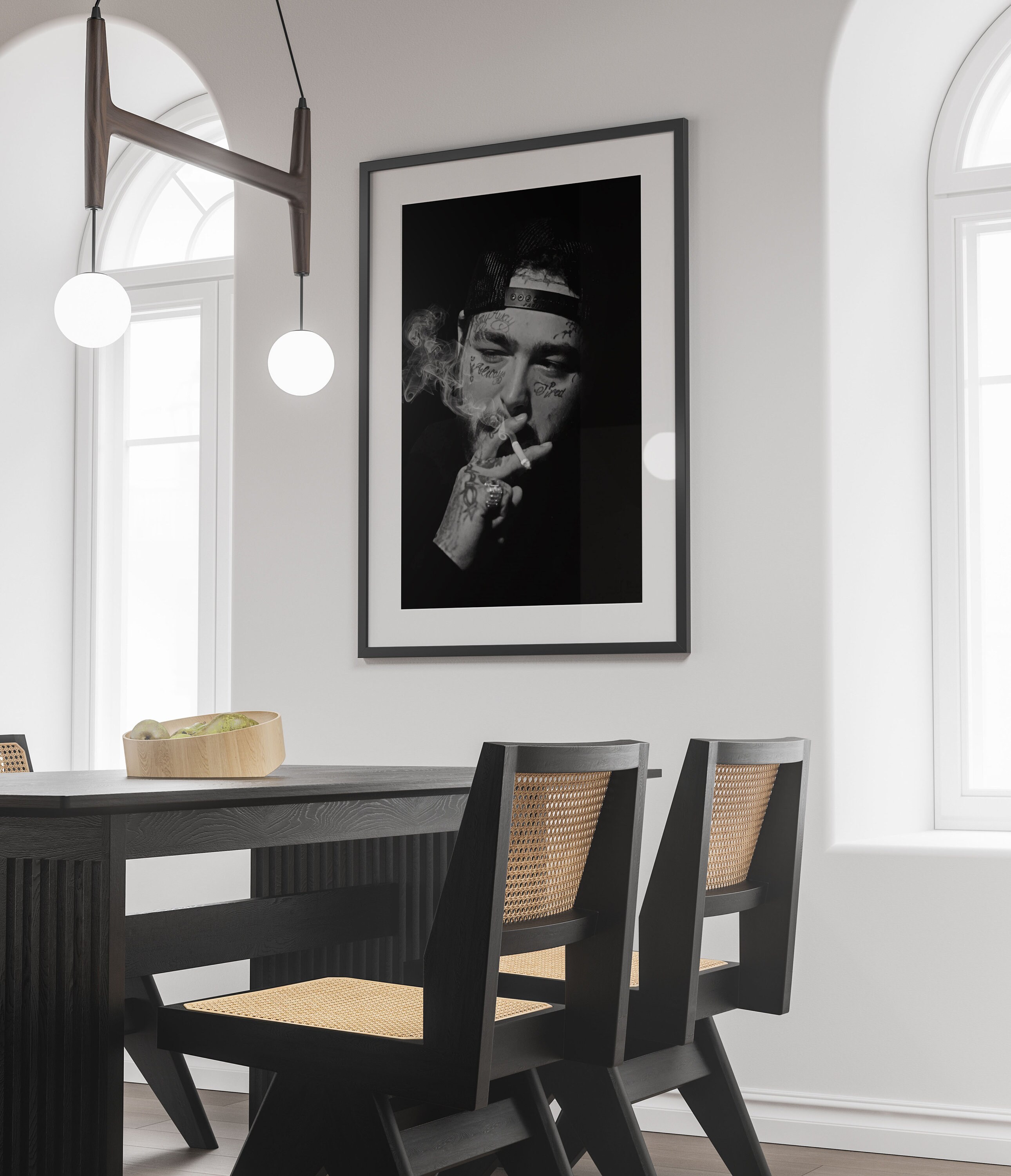 Discover Post Malone Black And White Poster