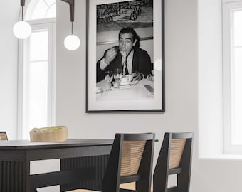 James Bond-spaghetti vintage zwart-witte print (digitale download)
