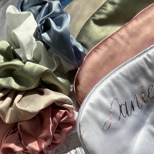 Personalised Eye Masks & matching scrunchie