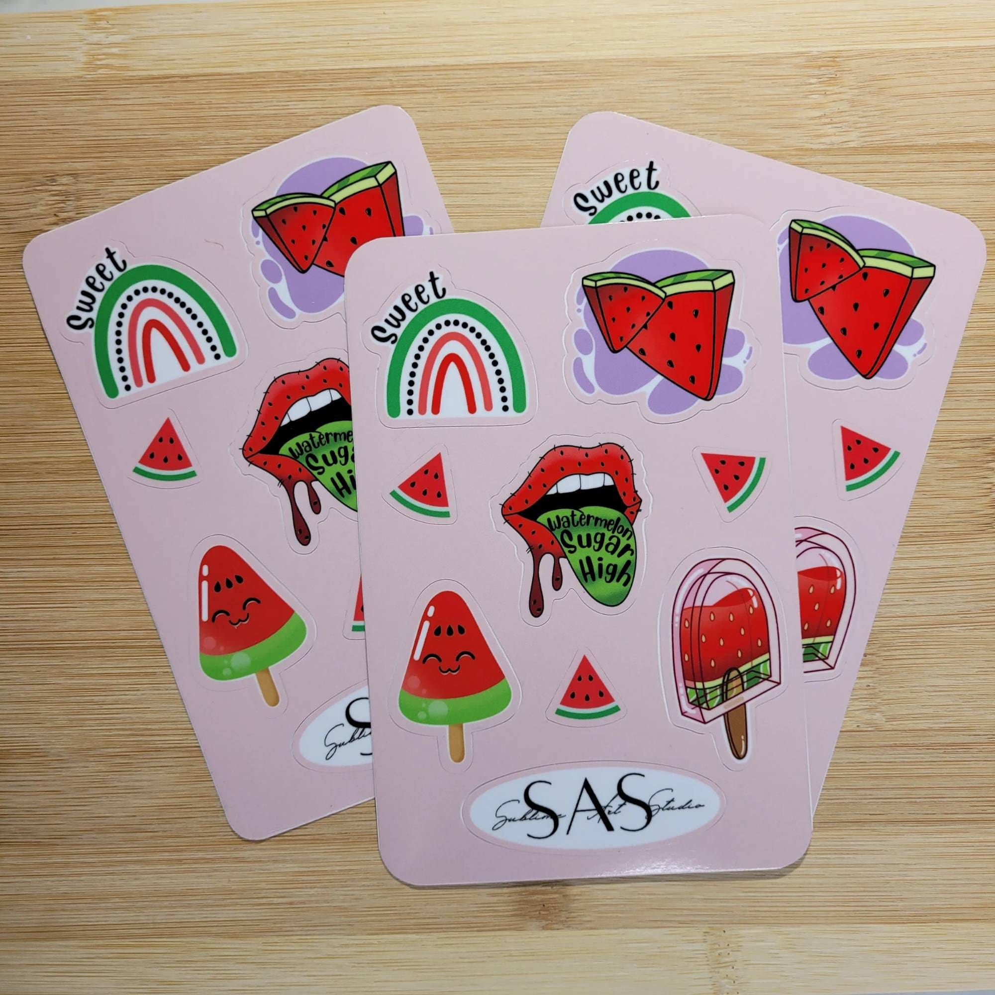 Sticker Watermelon Assorted Watermelon Sticker Sheet - Etsy