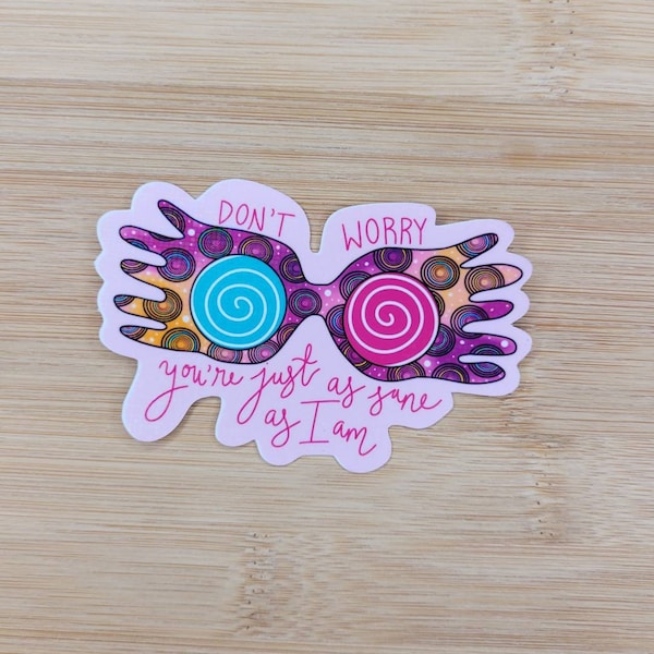 Luna Lovegod Glasses Sticker | Harry Pottery gifts for her