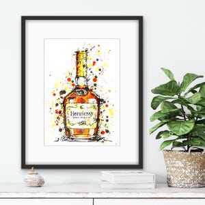 Hennessy Art Hennessy Bottle Art Liquor Decor 3D Art Bar Art