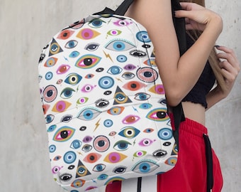 Enchanting Evil Eye Backpack: Colorful Design, Perfect for Back-to-School and Gifting
