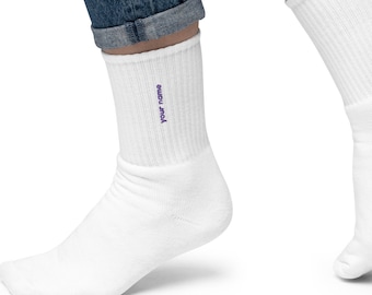 Custom Embroidered socks with your name, unique gift, personalized gift, Embroidery socks, perfect sock