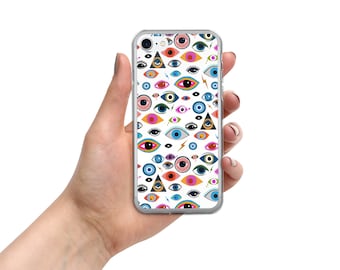 Evil eye iPhone Case, Evil eye for all IPhone cases, Colorful Evil Eye, Evil Eye Pattern, back to school, Fun IPhone case, Protection Case