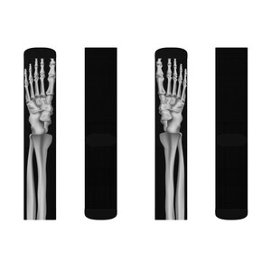 Halloween Skeleton Sublimation Socks, Fun Socks with Skeleton, Unique Halloween Socks, comeback to school socks, skull socks, Novelty Socks M