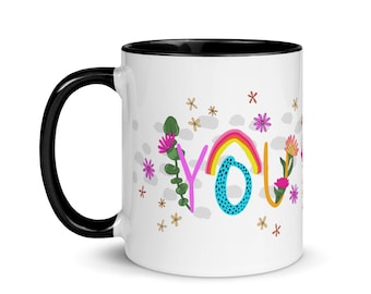 Mental Heath Matters Mug, You Decide Mug with Color Inside, You Decide Mug, Inspiration Mug, Cute mug, perfect gift for family and friends.