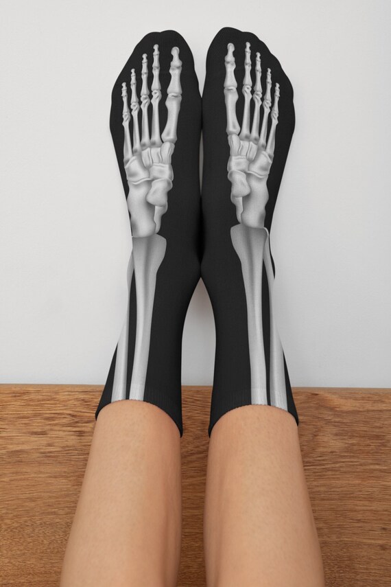 Halloween Skeleton Sublimation Socks, Fun Socks with Skeleton, Unique Halloween Socks, comeback to school socks, skull socks, Novelty Socks