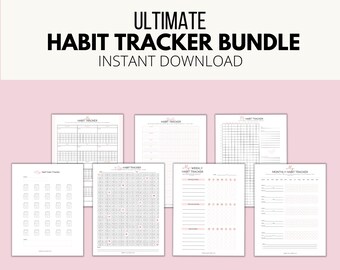 Utskrivbar vanespårare, vanespårare, vaneplanerare, daglig vanespårare, månatlig vanespårare, vanespårningsdiagram, vanelogg