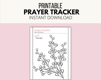 Printable Prayer Tracker, Prayer Planner, Prayer Journal, Faith Journal, Prayer Colouring Page, Daily Devotional, Daily Prayer Tracker