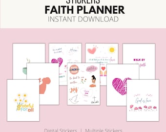 Faith Planner Digital Stickers, Faith Quotes Digital Stickers, Bible Digital Stickers, Bible Stickers, Digital Stickers, Bible Planner