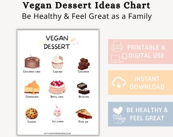 Vegan Dessert Ideas, Vegan Meal, Vegan Food Chart, Plantbased Food List Meal Planner Printable, Vegan Grocery Shopping List, Food Diary