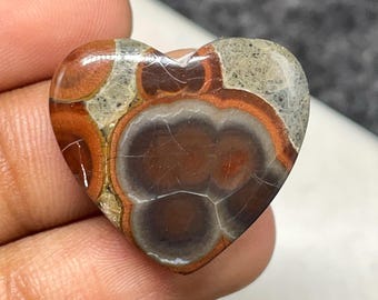Peanut Obsidian , Heart Cabochon, 16 CTS, 22x26x4 MM, #B-6688