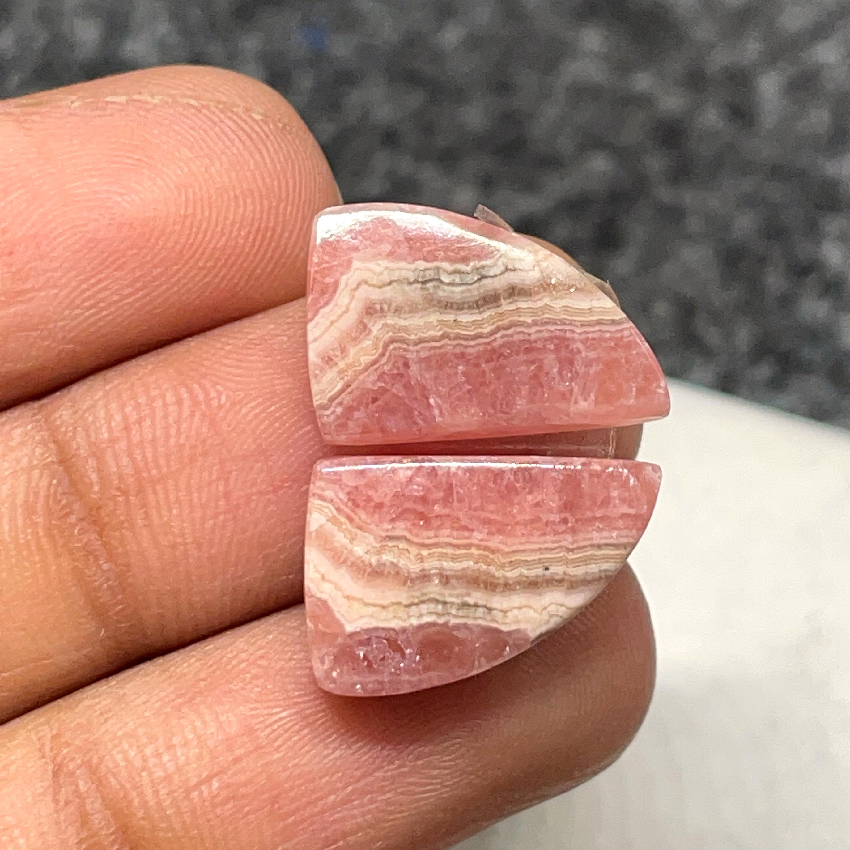 ロードクロサイト ペア フリーフォーム カボション、15x10x4MM、13 