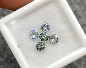 Tanzanite biologique naturelle non chauffée, lot de 5 pièces, mm, ronde, pierre de taille, 1,50 carat, pureté : - nettoyant pour les yeux EC, belle tanzanite, n° 280