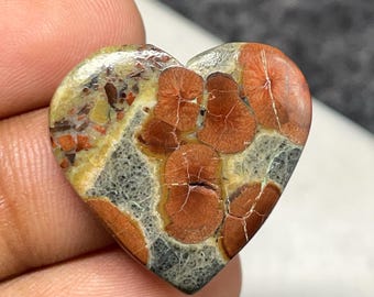 Peanut Obsidian , Heart Cabochon, 15 CTS, 23x25x4 MM, #B-6689