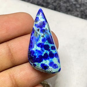 Top Quality Bluebird Azurite Malachite, Freeform Cabochon,   33x16x8 MM,  29 CTS, Loose Cabochon,  #B-07386