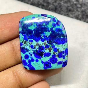 Top Quality Bluebird Azurite Malachite, Freeform Cabochon,   28x24x6 MM,  41 CTS, Loose Cabochon,  #B-07385