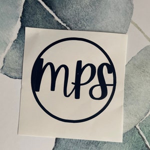 Monogram Decal | Monogram Vinyl Decal Sticker | Vinyl Monogram Decal Sticker | For Yeti Tumbler| Laptop Sticker | Phone Sticker