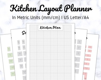 Kitchen Layout Room Planner Design Your Dream Kitchen FT/IN - Etsy
