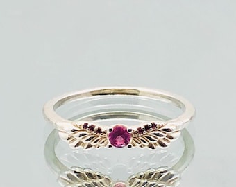 Pandora Sterling Silver Angel Wings Pink Gemstone Ring Vintage Size  S / 9 / 60