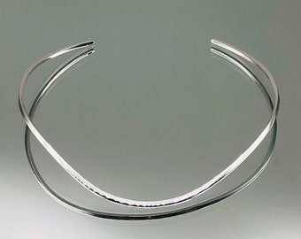 Sterling Silver Torque Collar Necklace Vintage