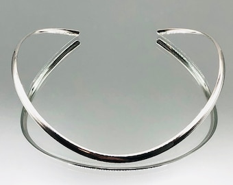 Bayanihan Sterling Silver Torque Collar Necklace Vintage