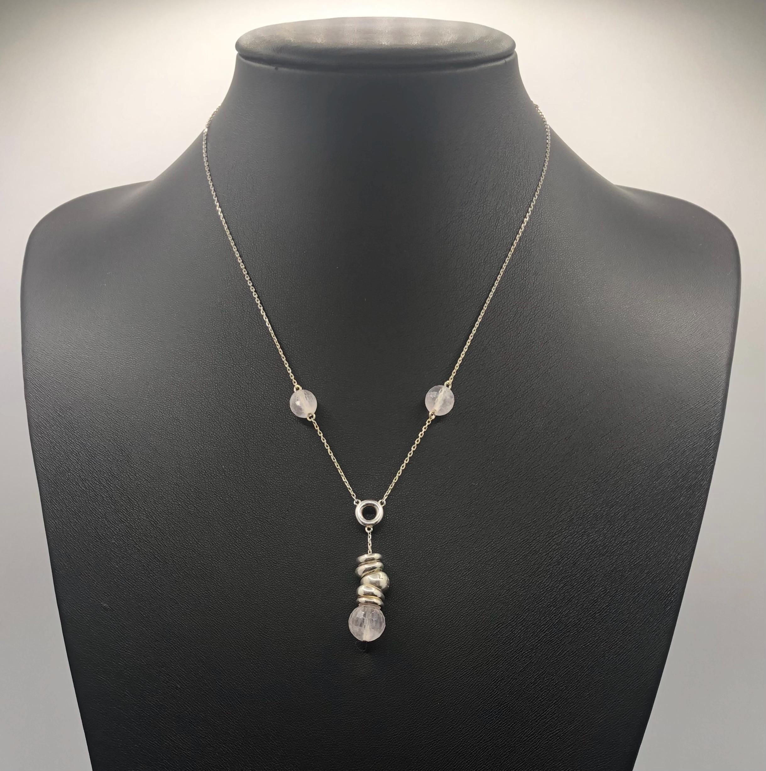 リンクス・オブ・ロンドン スターリングシルバー ピンククォーツ