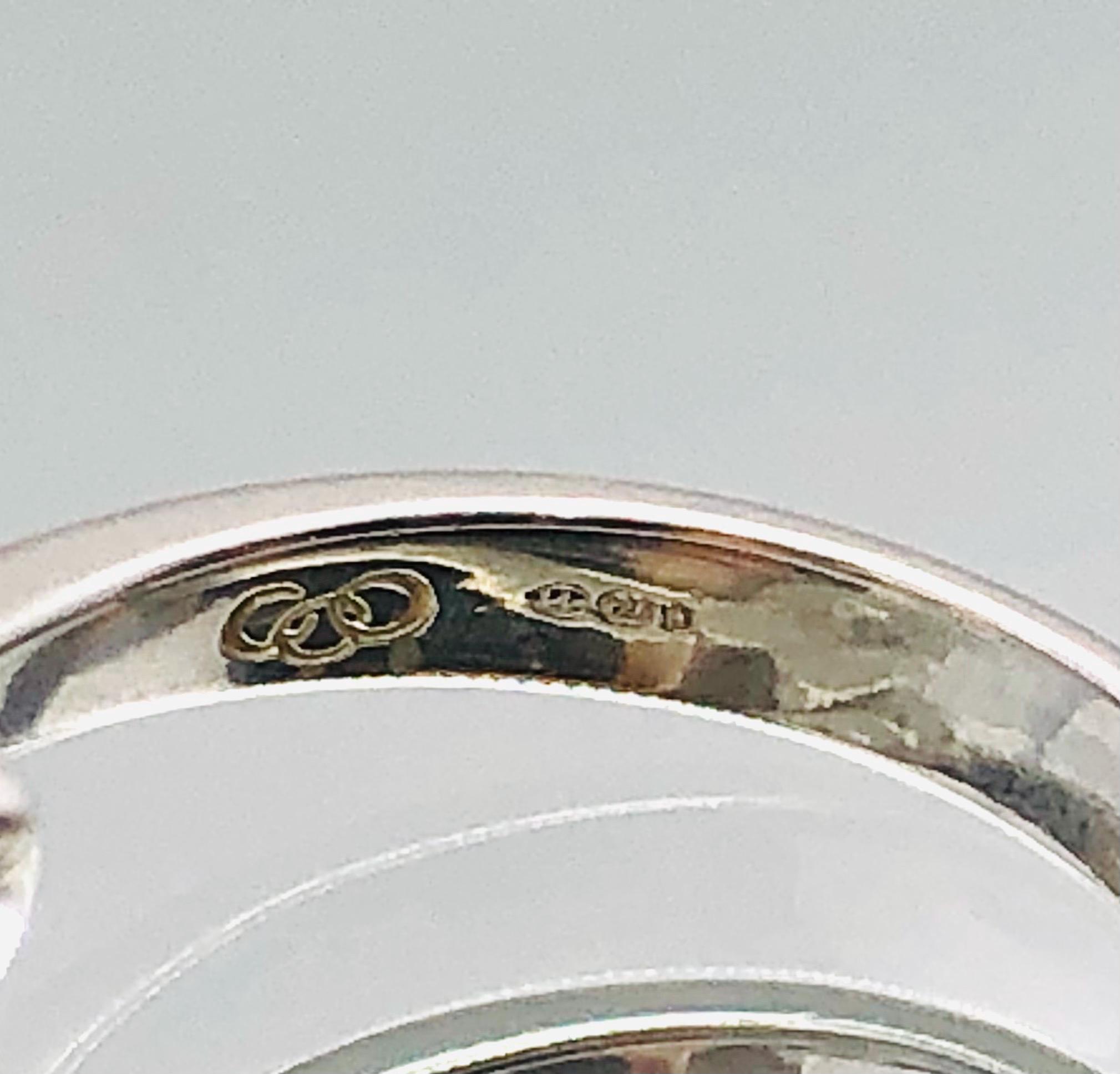 Links of London Sterling Silver White Topaz Bypass Ring Vintage UK