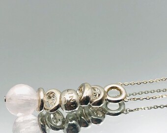 リンクス・オブ・ロンドン スターリングシルバー ピンククォーツ