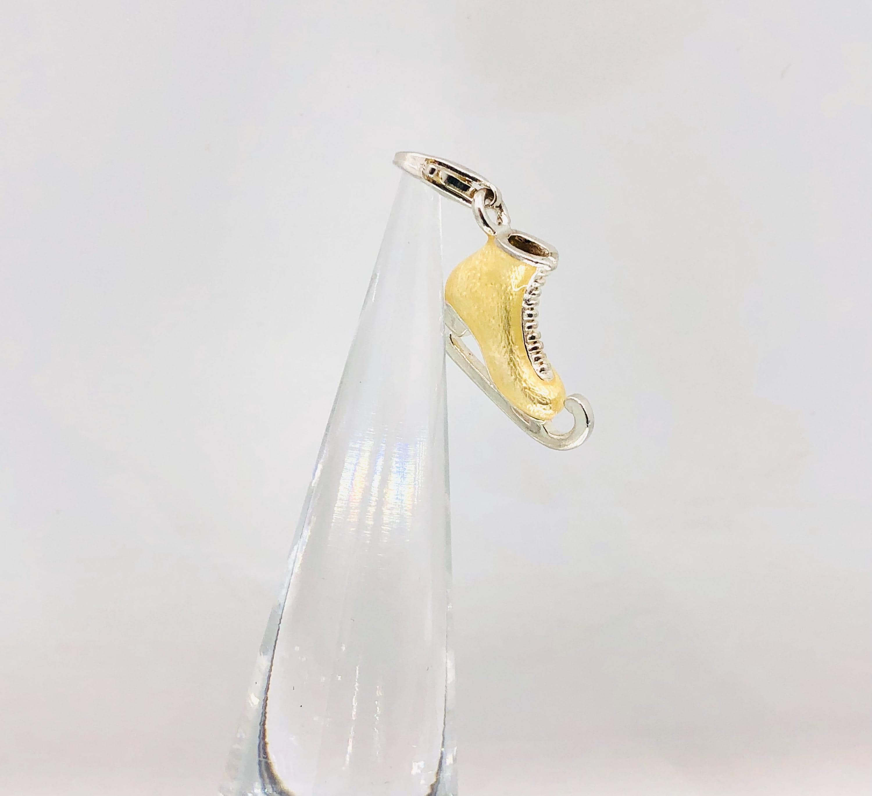 Charme Patin à Glace Argent Sterling 925 - Vintage - 6,9 G, 2,8 Cm - Occasion Bon état