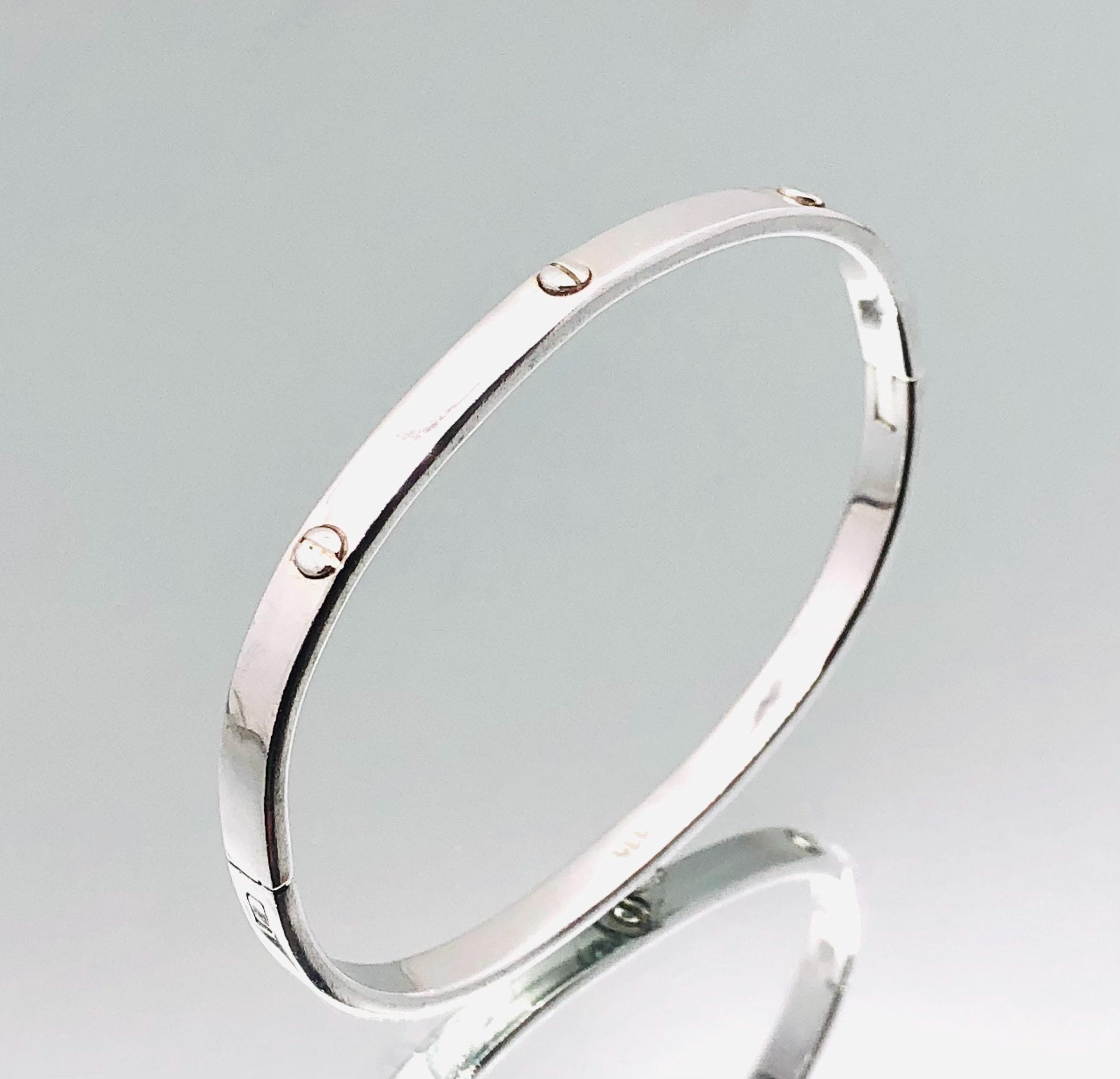 アクセサリー s925 Vintage Silver Bangle 925 Silver Bangles Vintage - Etsy