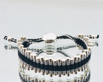 LINKS of Londonスカルデザイン ブラックブレスレット リンクス・オブ・ロンドン スターリングシルバー スカル ブラック