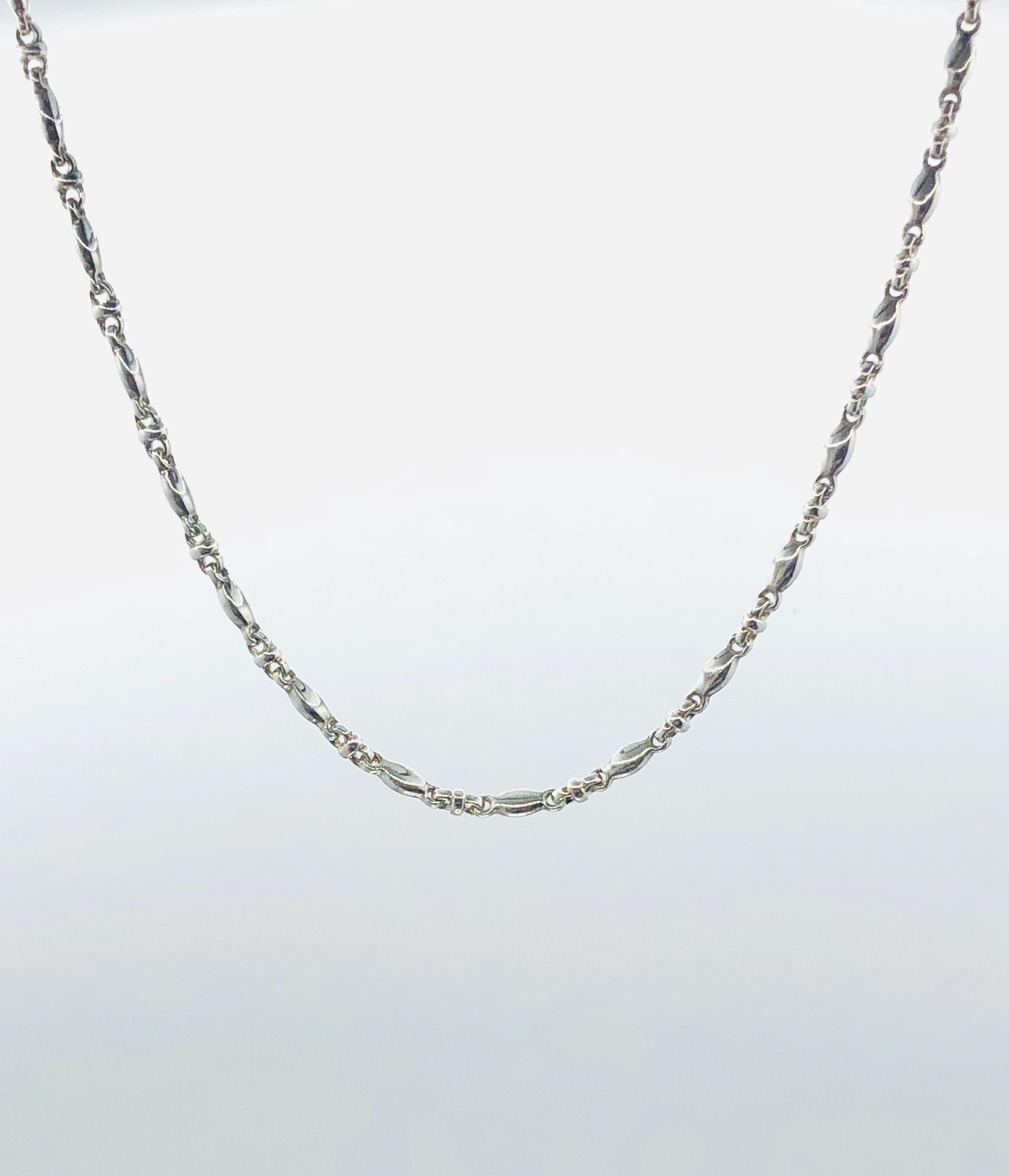 Links Of London Sterling Silver Fancy Marina Chain Necklace Vintage