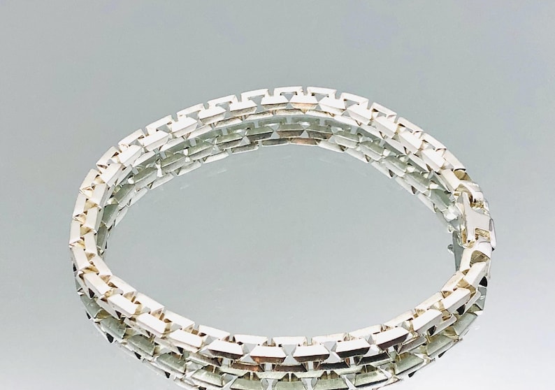 Links of London Sterling Silver Frosted Angular Chain Bracelet Vintage ...