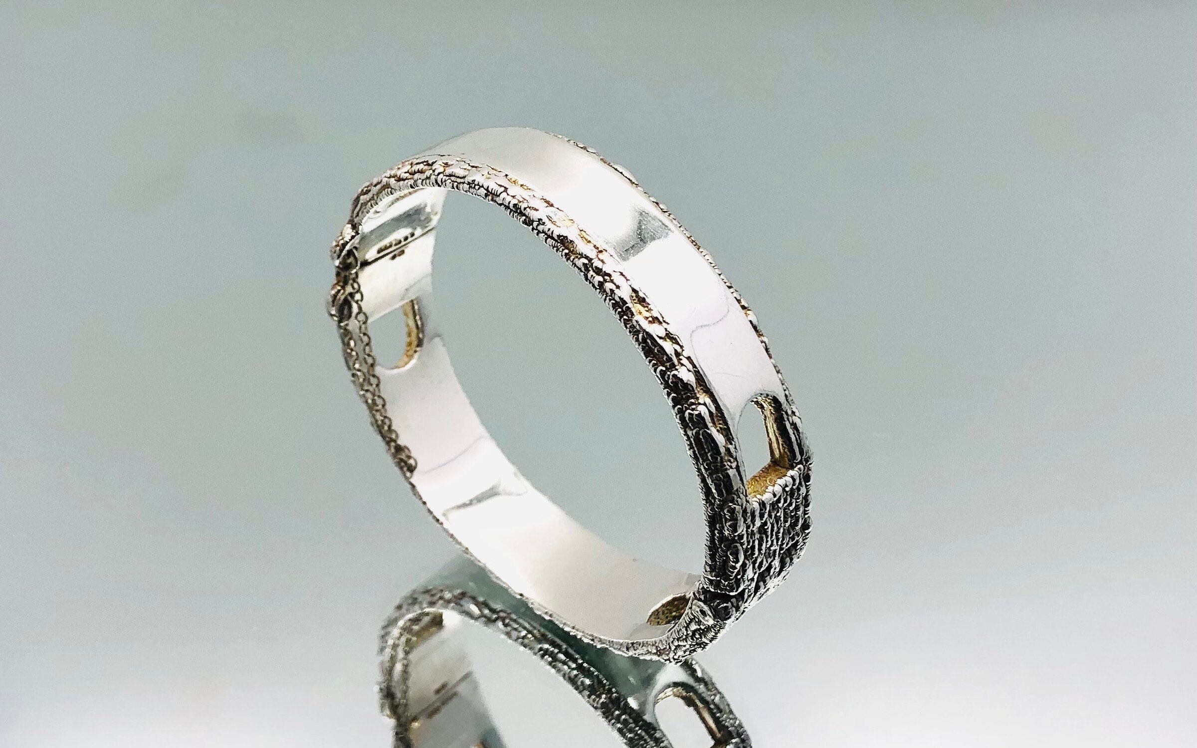 Sterling Silver Molten Brutalist Bangle 1979 Vintage - Etsy