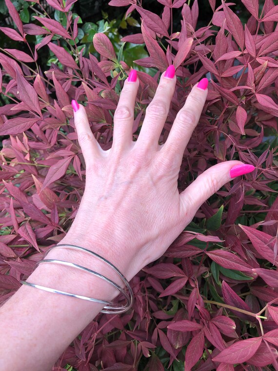 Sterling Silver Triple Interlocked Bangles 2006 V… - image 8