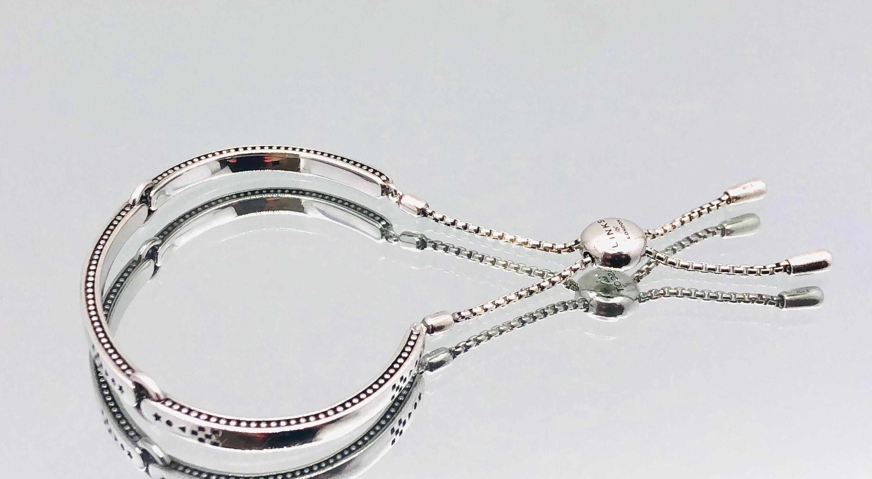 Links of London Sterling Silver Narrative Ascot Patterned Toggle - Main Image