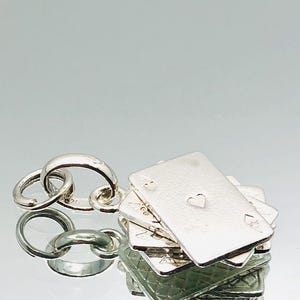 Links Of London Sterling Silver Ace Playing Cards Stack Charm Vintage