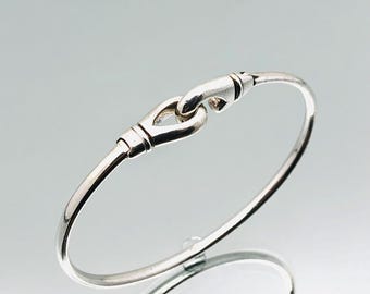 Links of London Sterling Silver Hook Bangle Vintage - Etsy Australia